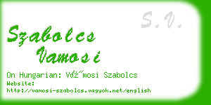 szabolcs vamosi business card